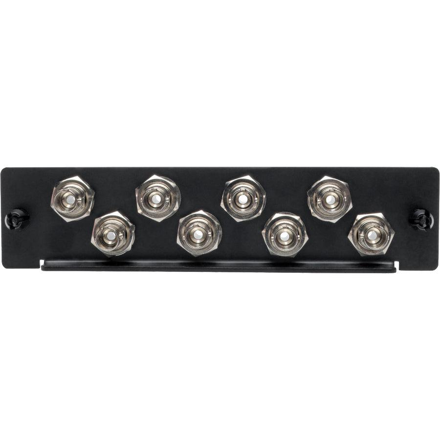 Tripp Lite N492-08S-St High-Density Fiber Adapter Panel (Mmf/Smf), 8 St Simplex Connectors, Black
