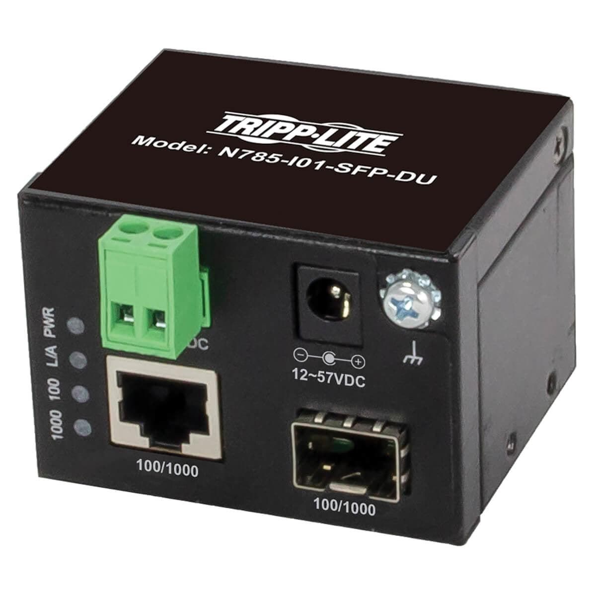 Tripp Lite N785-I01-SFP-DU Unmanaged Industrial Media Converter - Gigabit Ethernet SFP | Tripp Lite