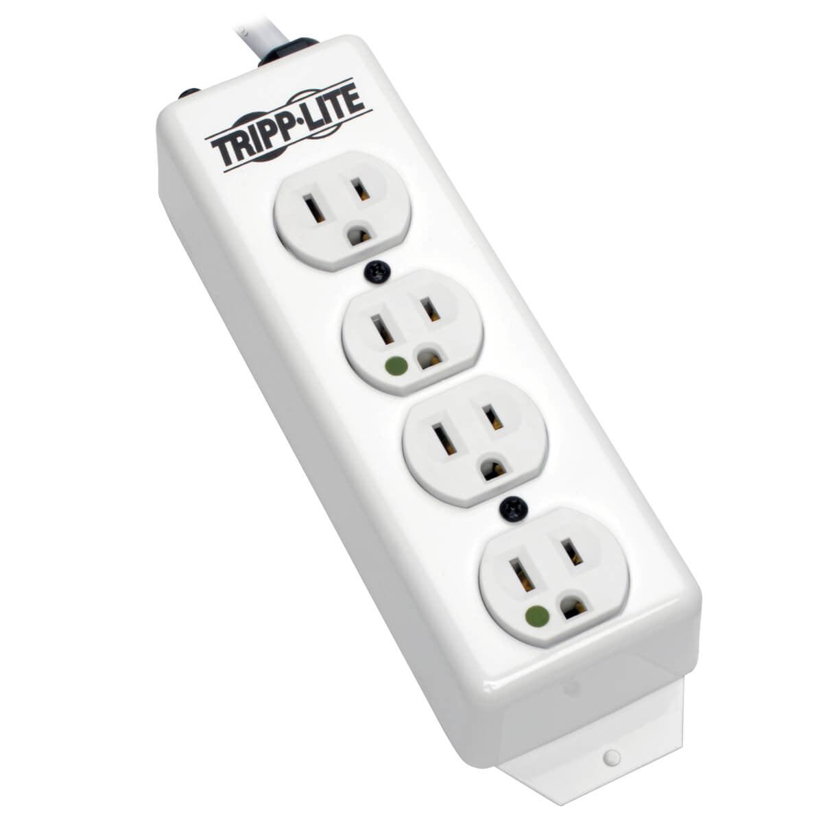 Tripp Lite Not For Patient-Care Vicinity Ul 1363 Medical-Grade Power Strip With 4 Hospital-Grade Outlets, 15 Ft. Cord