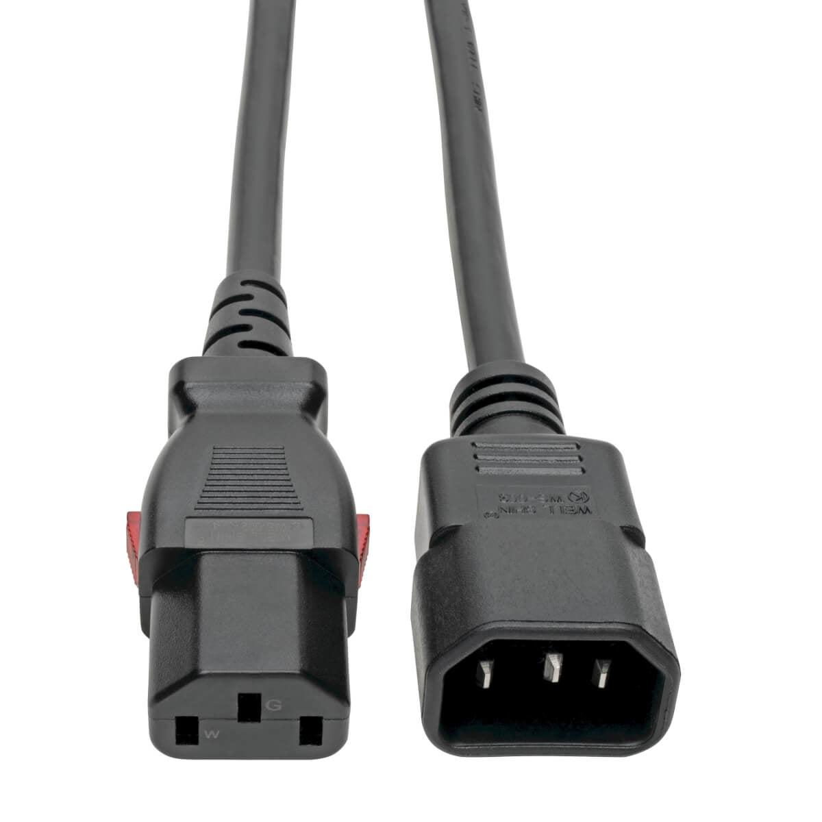 Tripp Lite P004-L06 Power Extension Cord, Locking C13 To C14 Pdu Style - 10A, 250V, 18 Awg, 6 Ft. (1.83 M)