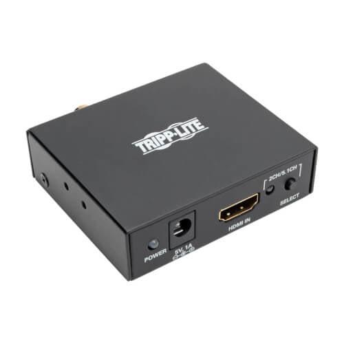 Tripp Lite P130-000-Audio 4K Hdmi Audio De-Embedder/Extractor With Toslink, Rca And 3.5 Mm Stereo Output, 5.1 Channel, Hdcp, 4K 30Hz