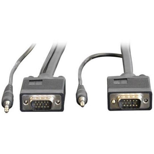 Tripp Lite P504-050 Vga High-Resolution Rgb Coaxial Cable With Audio (Hd15 And 3.5Mm M/M), 50 Ft. (15.24 M)
