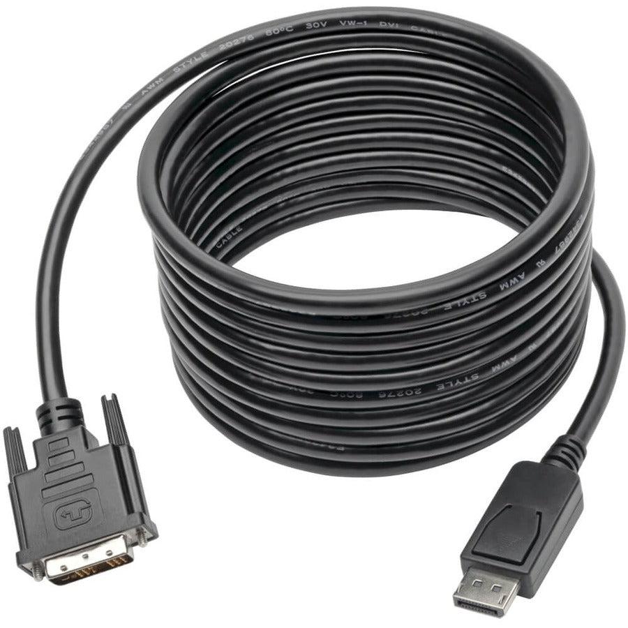 Tripp Lite P581-015 Displayport To Dvi Adapter Cable (Dp With Latches To Dvi-D Single Link M/M), 15 Ft. (4.6 M)