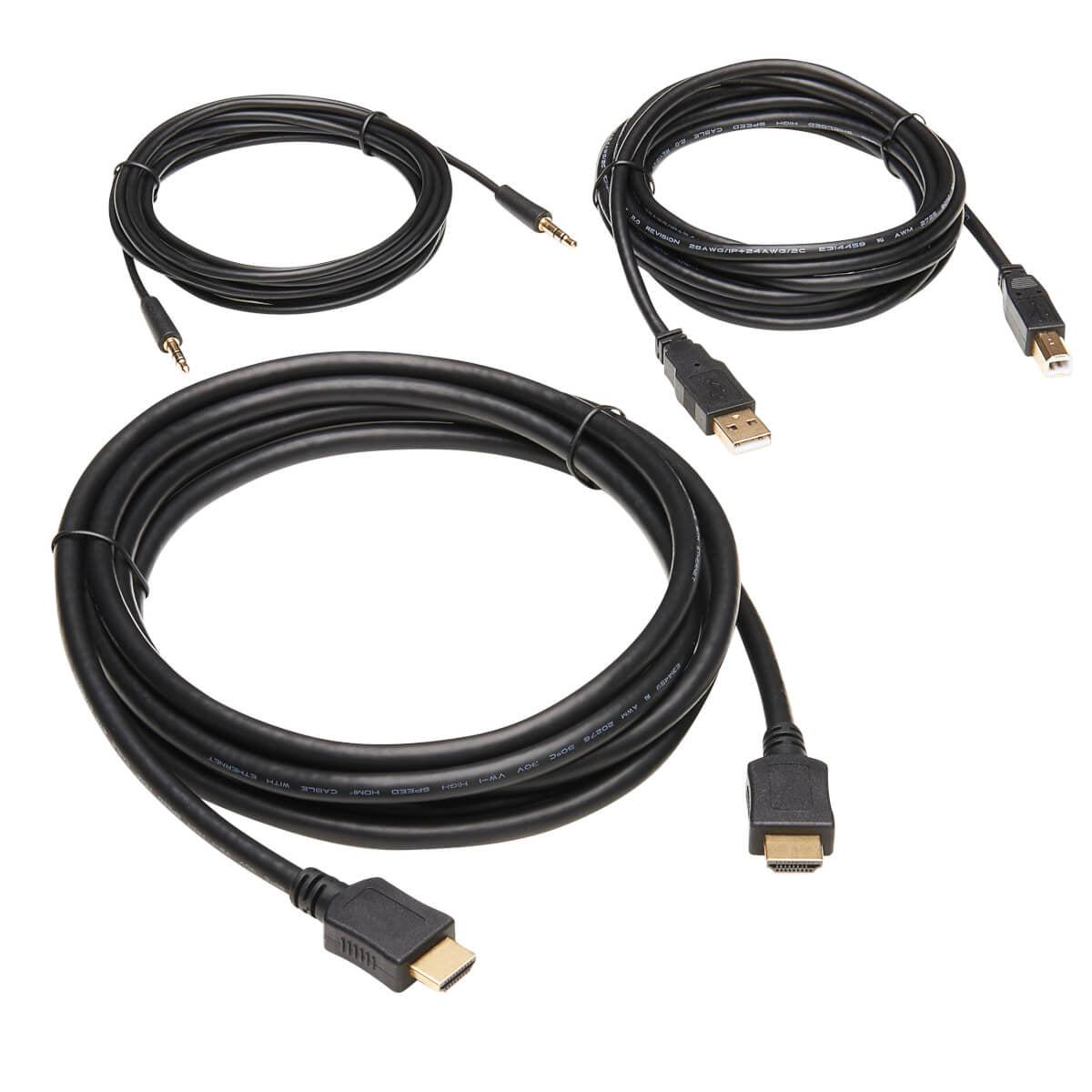 Tripp Lite P782-010-Ha Hdmi Kvm Cable Kit - 4K Hdmi, Usb 2.0, 3.5 Mm Audio (M/M), Black, 10 Ft. (3.05 M)