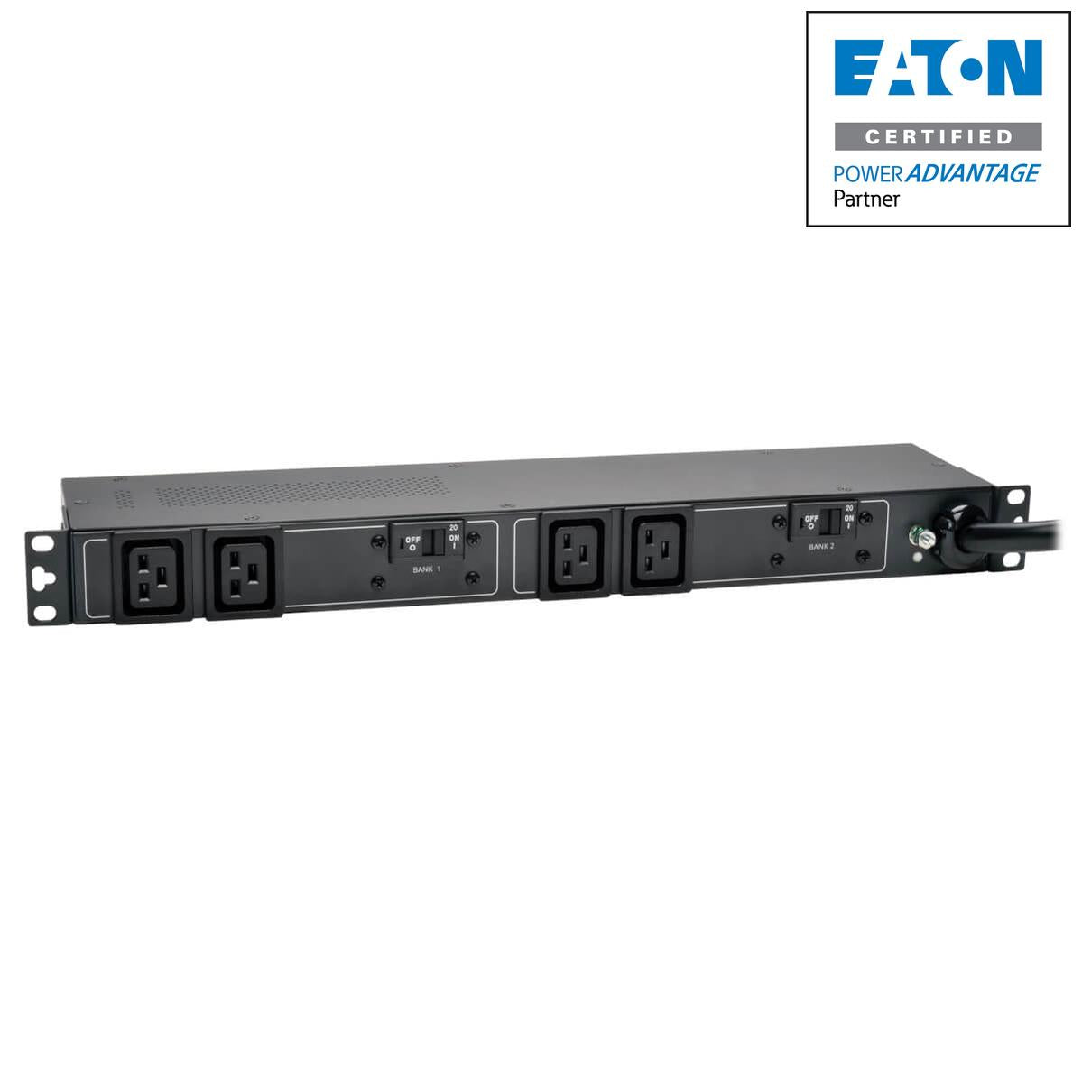 Tripp Lite Pduh32Hv19 7.7Kw Single-Phase 200-240V Basic Pdu, 4 C19 Outlets, Iec 309 32A Blue Input, 3.6 M Cord, 1U Rack-Mount