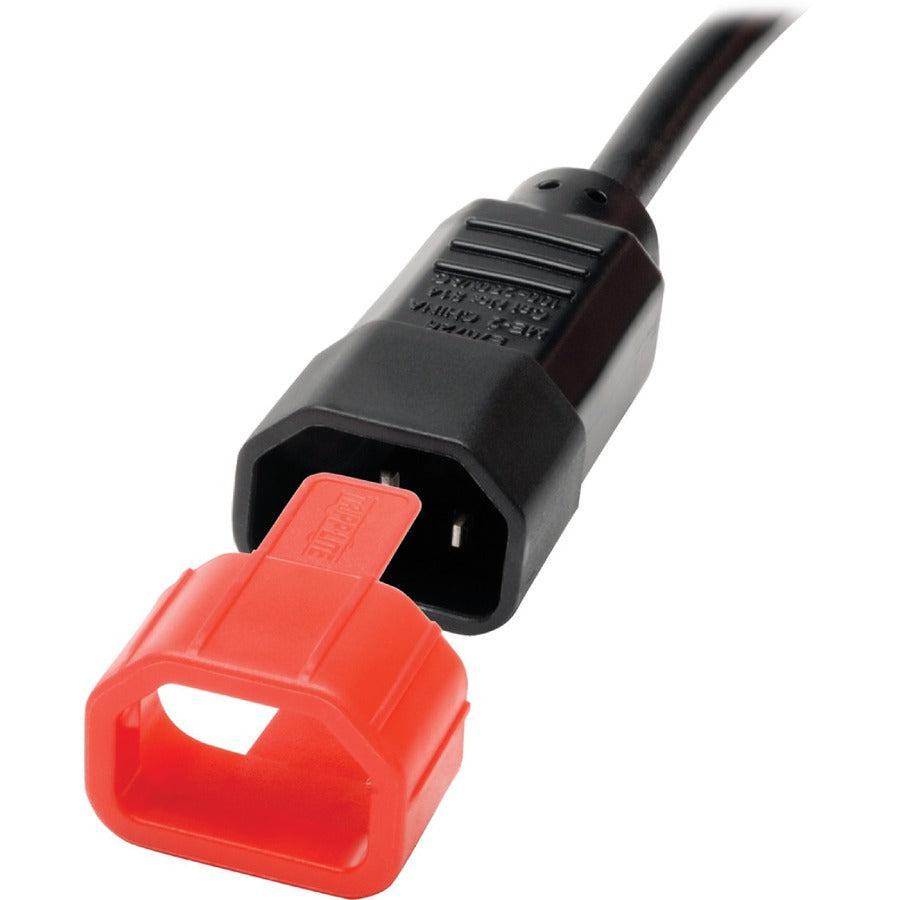 Tripp Lite Plc13Rd Plug-Lock Inserts (C14 Power Cord To C13 Outlet), Red, 100 Pack
