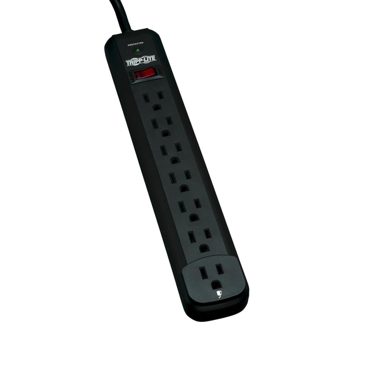 Tripp Lite Protect It! 7-Outlet Surge Protector, 12-Ft. Cord, 1080 Joules, Black Housing