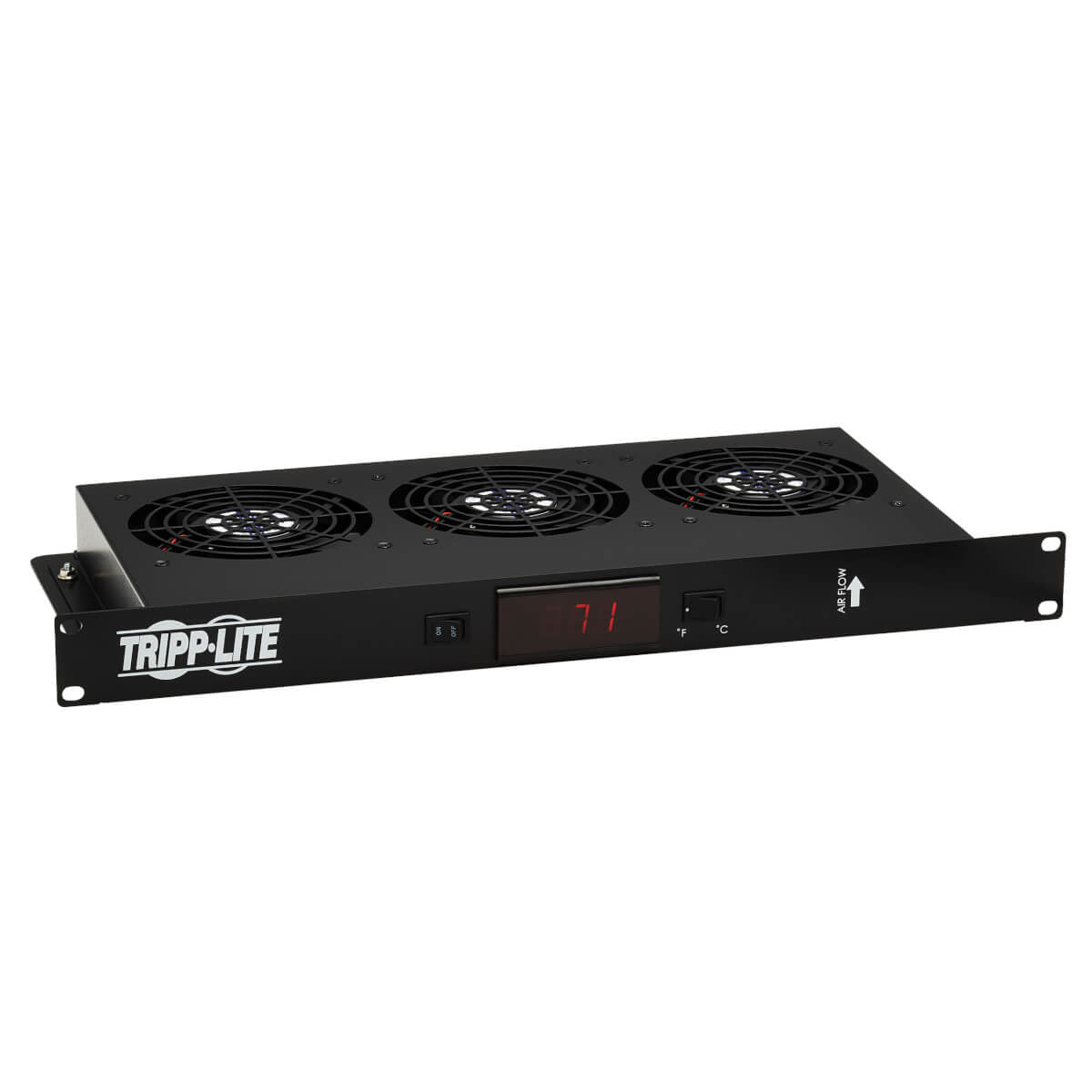 Tripp Lite Srfan1Utemp 1U Blanking Panel With Temperature Sensor And High-Performance Fans