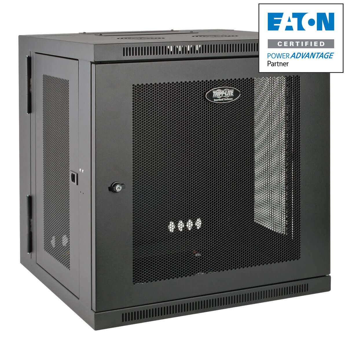 Tripp Lite Srw10Us Smartrack 10U Low-Profile Switch-Depth Wall-Mount Small Rack Enclosure, Hinged Back