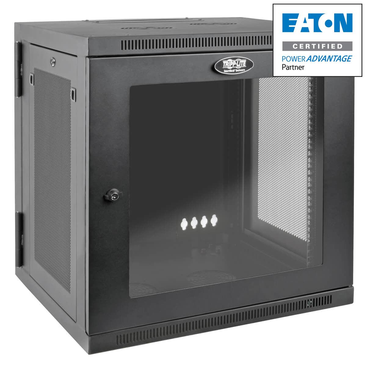 Tripp Lite Srw12Usdpg Smartrack 12U Ups-Depth Wall-Mount Small Rack Enclosure, Clear Acrylic Window, Hinged Back