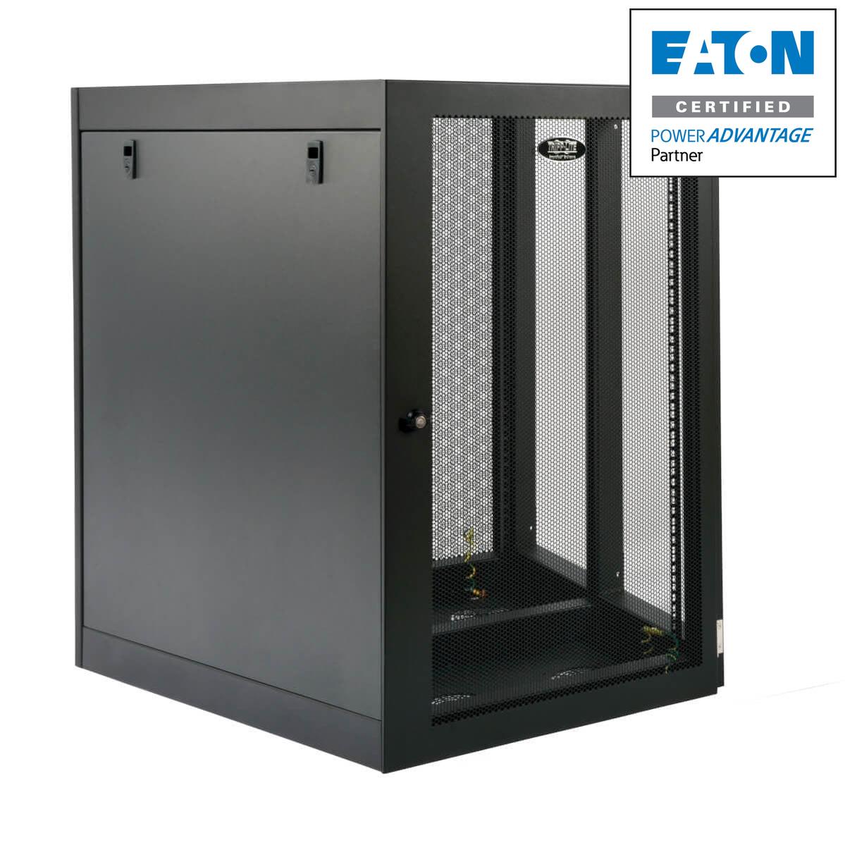 Tripp Lite Srw18Uhd Smartrack 18U Heavy-Duty Low-Profile Server-Depth Side-Mount Wall-Mount Rack Enclosure Cabinet