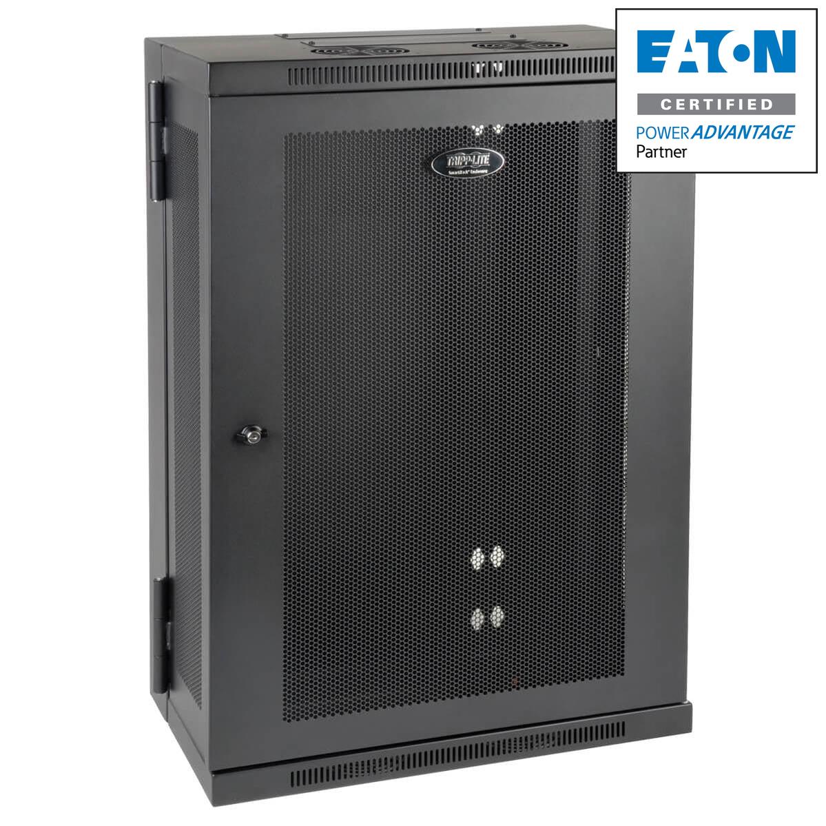 Tripp Lite Srw18Us13 Smartrack 18U Low-Profile Patch-Depth Wall-Mount Half-Height Rack Enclosure, Hinged Back