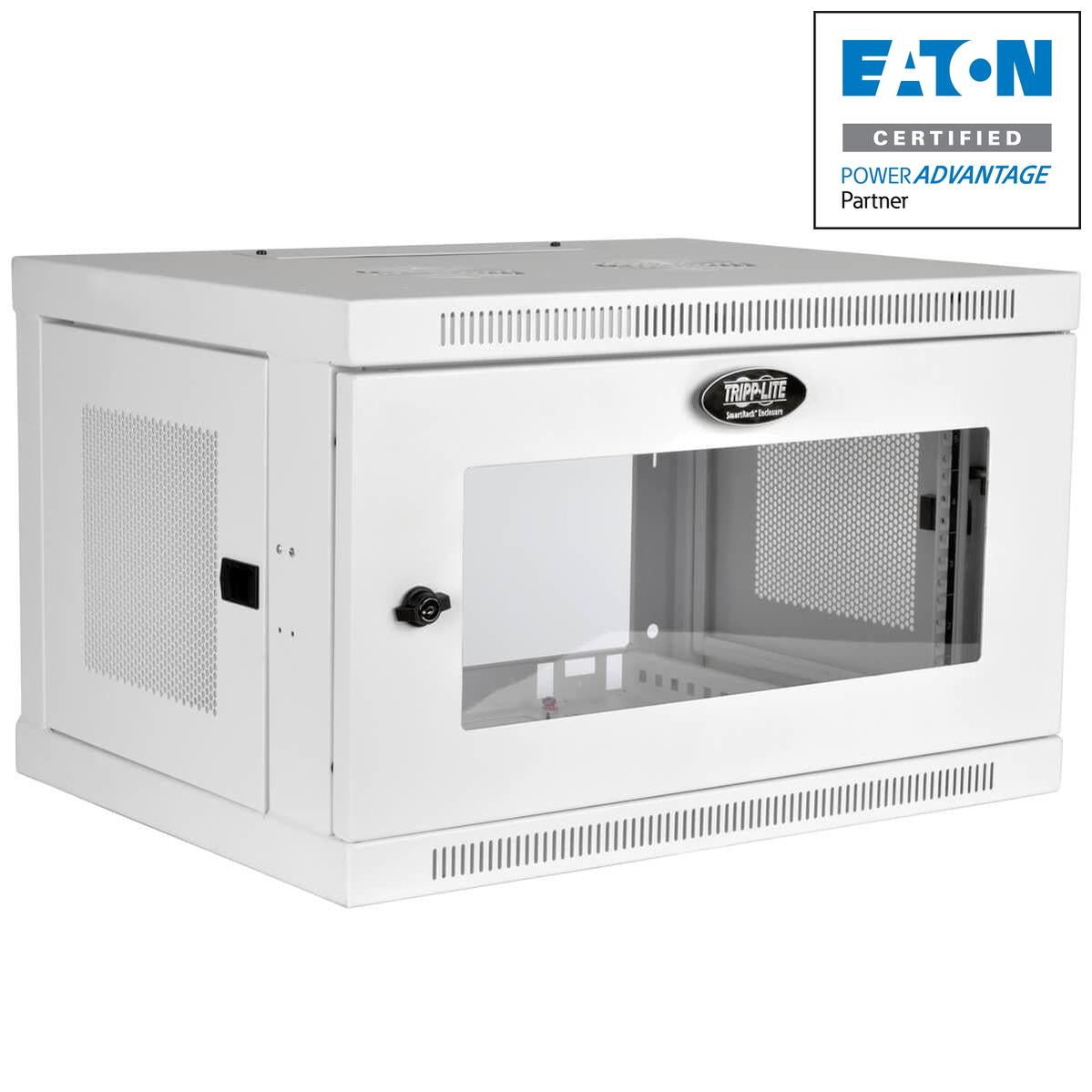 Tripp Lite Srw6Uwg Smartrack 6U Low-Profile Switch-Depth Wall-Mount Mini Rack Enclosure, Clear Acrylic Window, White