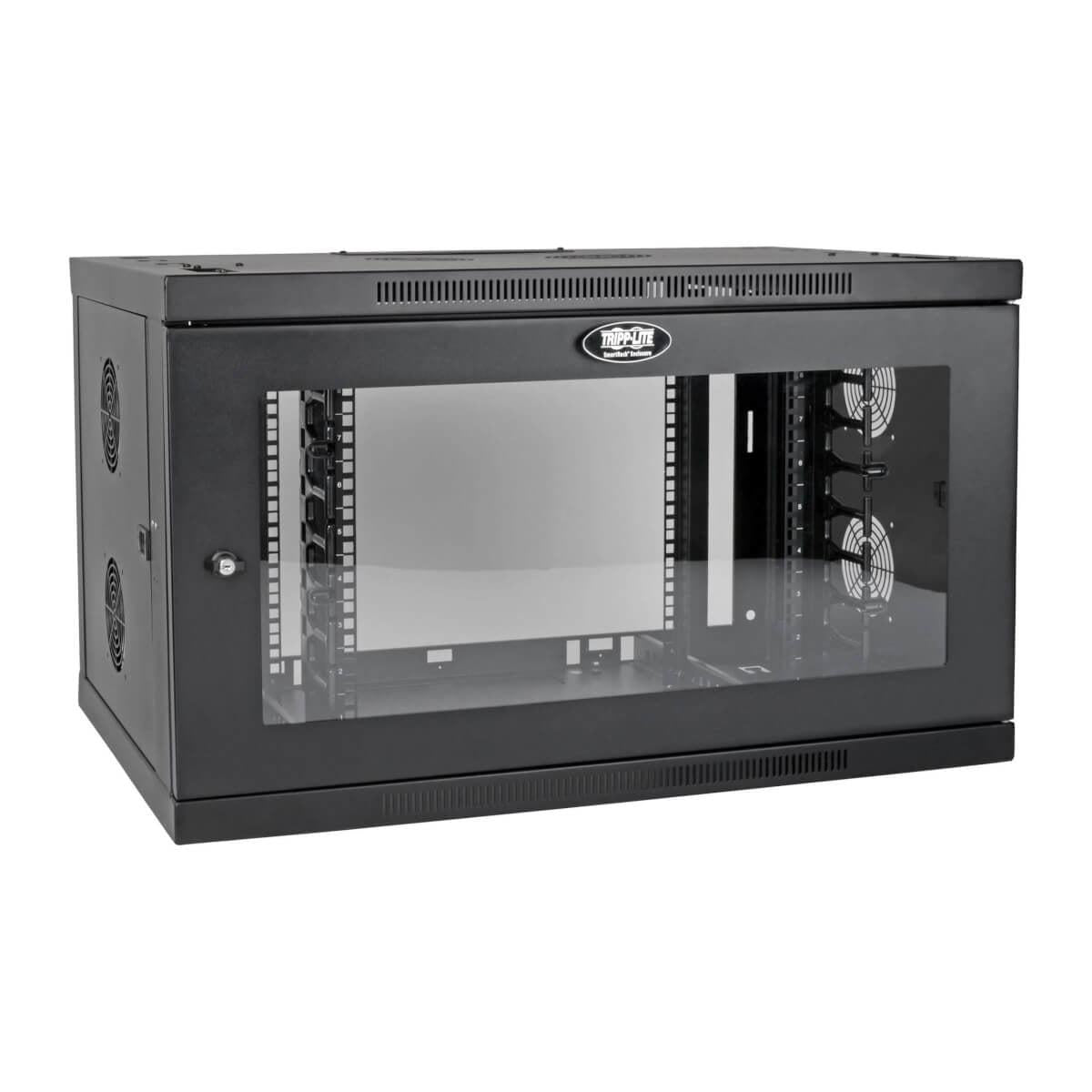 Tripp Lite Srw9Udpgvrt Smartrack 9U Low-Profile Switch-Depth-Plus Wall-Mount Mini Rack Enclosure, Wide, Acrylic Window