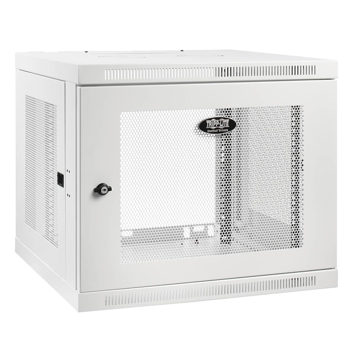 Tripp Lite Srw9Udpw Smartrack 9U Low-Profile Switch-Depth-Plus Wall-Mount Mini Rack Enclosure, White