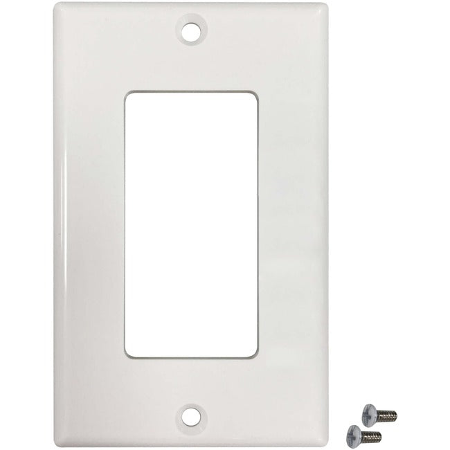Tripp Lite Safe-It Single-Gang Antibacterial Wall Plate, Decora Style, Ivory, Taa