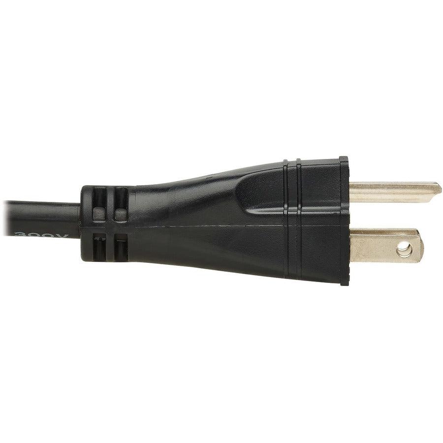 Tripp Lite Safe-It Antibacterial Hospital-Grade Extension Cord, 5-15P To 5-15R - Green Dot, 13A, 125V, 16 Awg, Black, 10 Ft. (3 M)