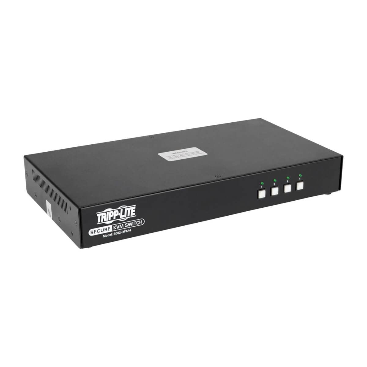 Tripp Lite Secure Kvm Switch, Displayport To Displayport - 4 Ports, 4K, Niap Pp3.0 Certified, Audio, Single Monitor