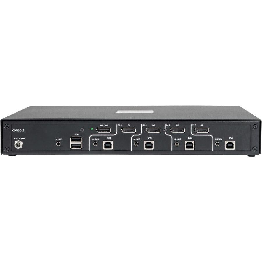 Tripp Lite Secure Kvm Switch, Displayport To Displayport - 4 Ports, 4K, Niap Pp3.0 Certified, Audio, Single Monitor