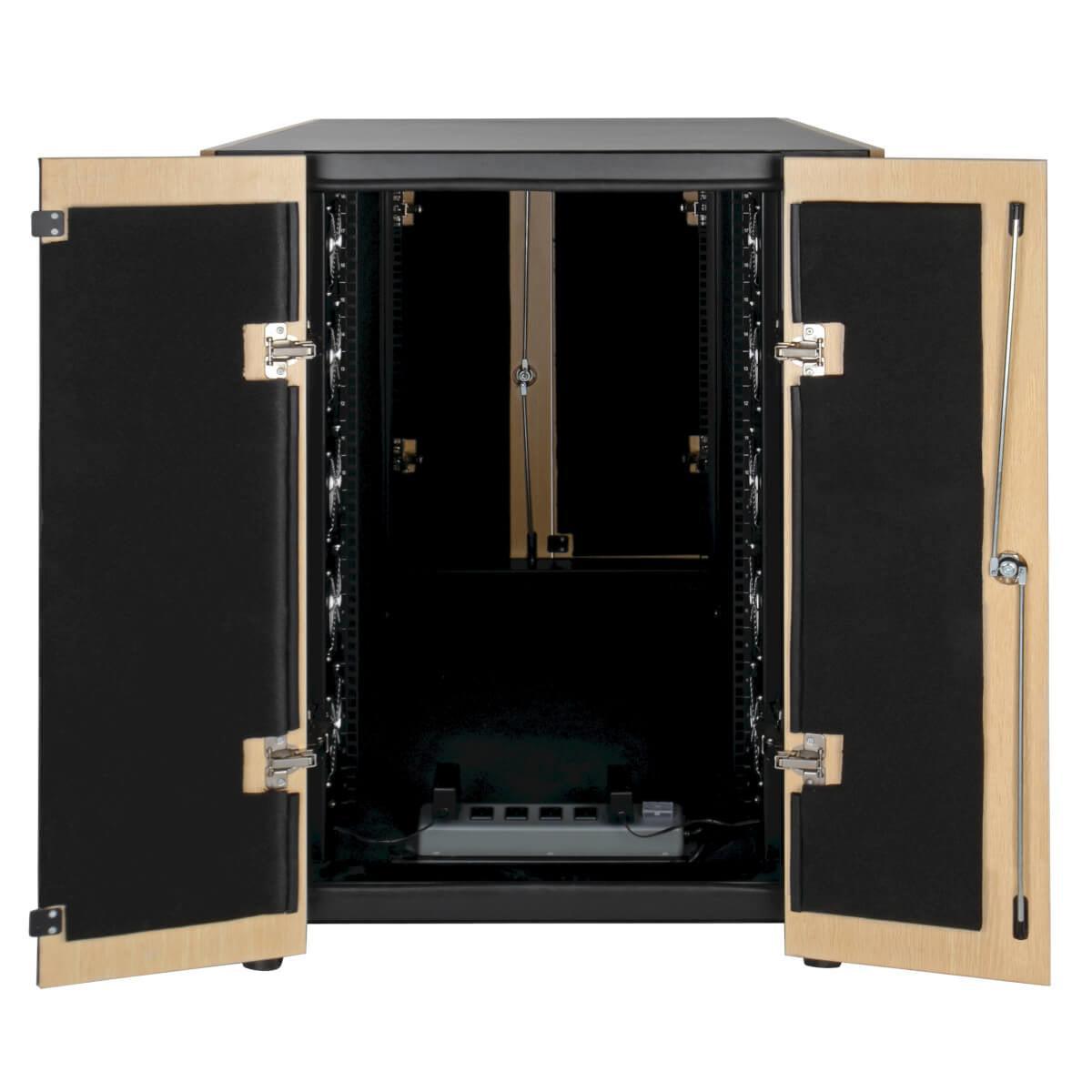 Tripp Lite Srq18U Sound Proof Rack Cabinet 18U Freestanding Rack Beige, Black