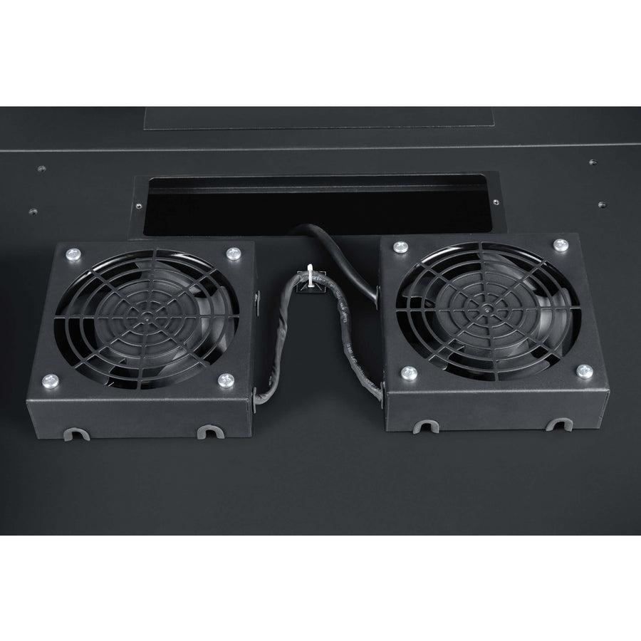 Tripp Lite Srxfanwm Wall-Mount Roof Fan Kit - Dual 230V High-Performance Fans, 210 Cfm, 3 Ft. (0.91 M) Cord, C14 Input