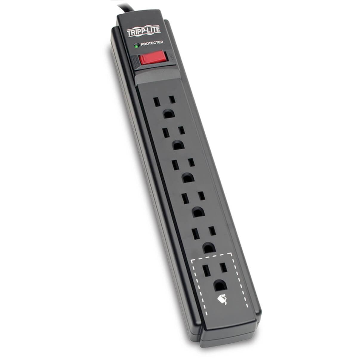 Tripp Lite Tlp615B Surge Protector Black 6 Ac Outlet(S) 120 V 4.5 M