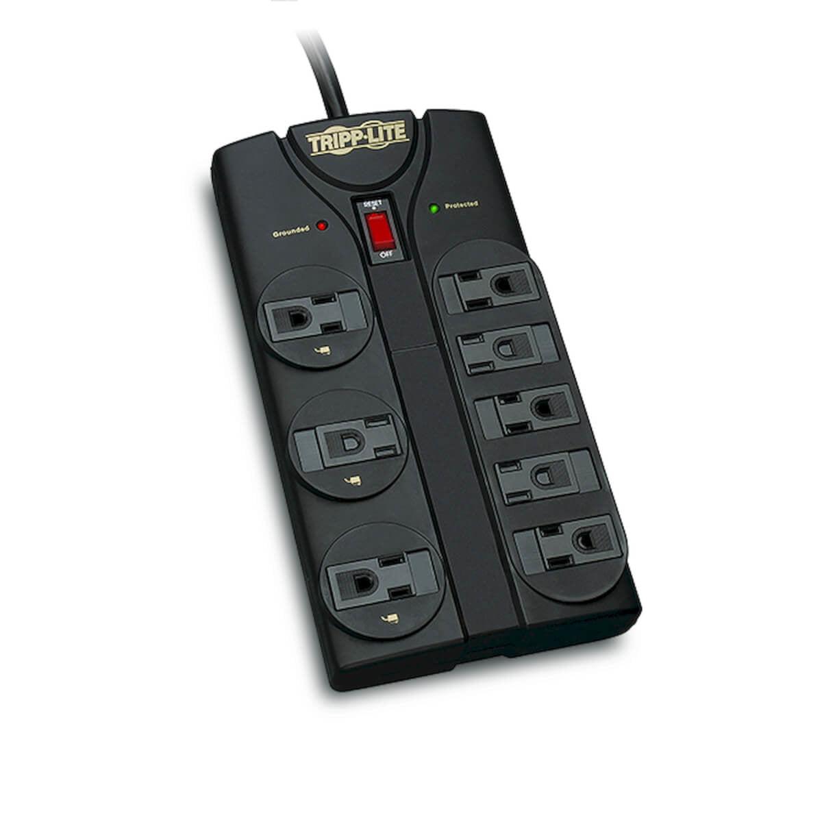 Tripp Lite Tlp808B Surge Protector Black 8 Ac Outlet(S) 120 V 2.5 M