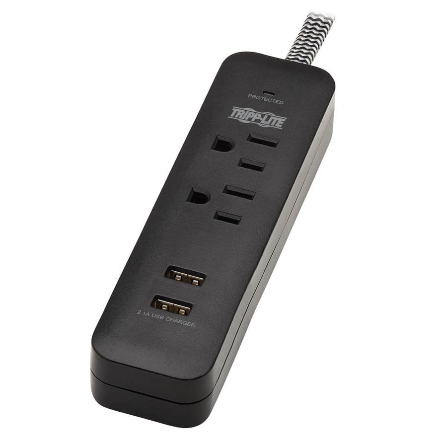 Tripp Lite Tlp206Usb Surge Protector Black 2 Ac Outlet(S) 110 - 125 V 1.83 M