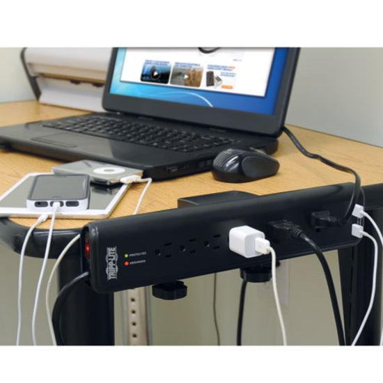 Tripp Lite Tlp606Dmusb Surge Protector Black 6 Ac Outlet(S) 120 V 1.83 M