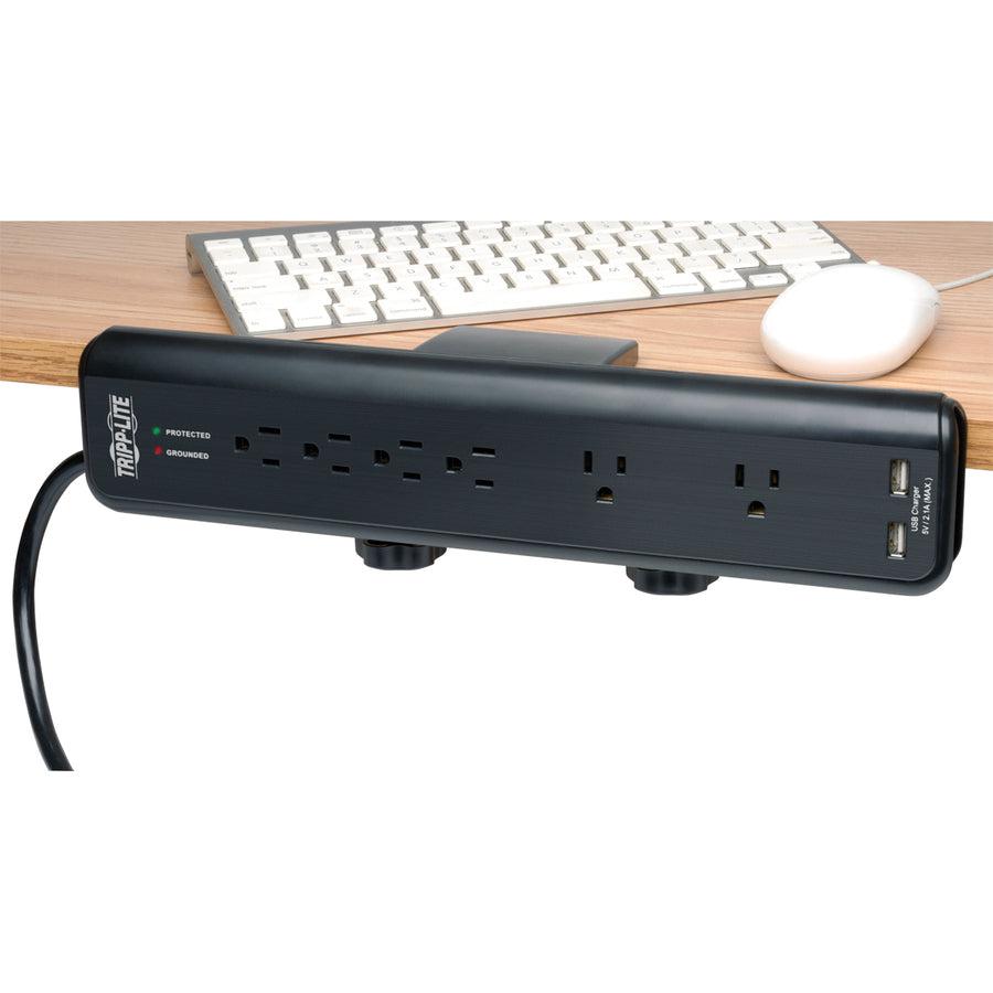 Tripp Lite Tlp606Dmusb Surge Protector Black 6 Ac Outlet(S) 120 V 1.83 M