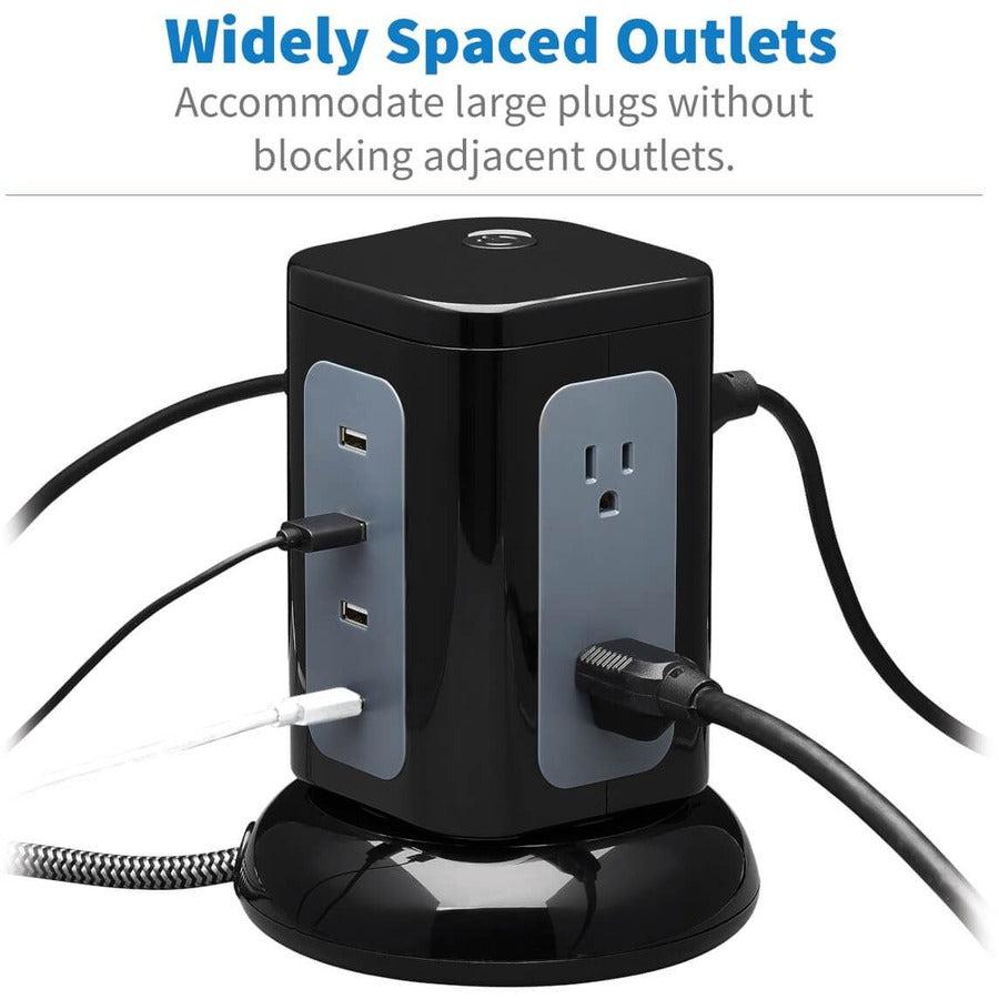 Tripp Lite Tlp606Uctower Surge Protector Black, Grey 6 Ac Outlet(S) 120 V 2.44 M