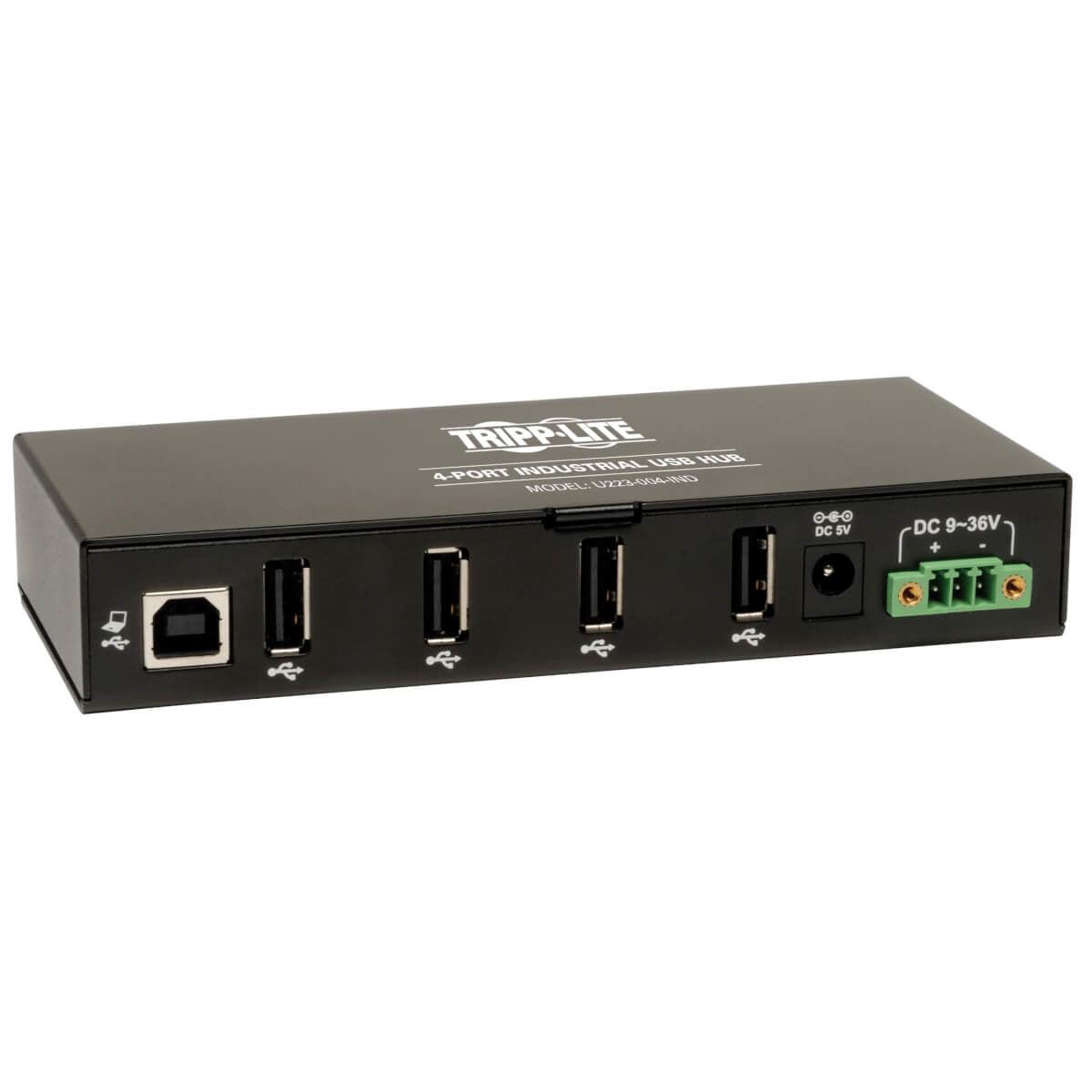 Tripp Lite U223-004-Ind 4-Port Industrial-Grade Usb 2.0 Hub - 15 Kv Esd Immunity, Metal Housing, Mountable