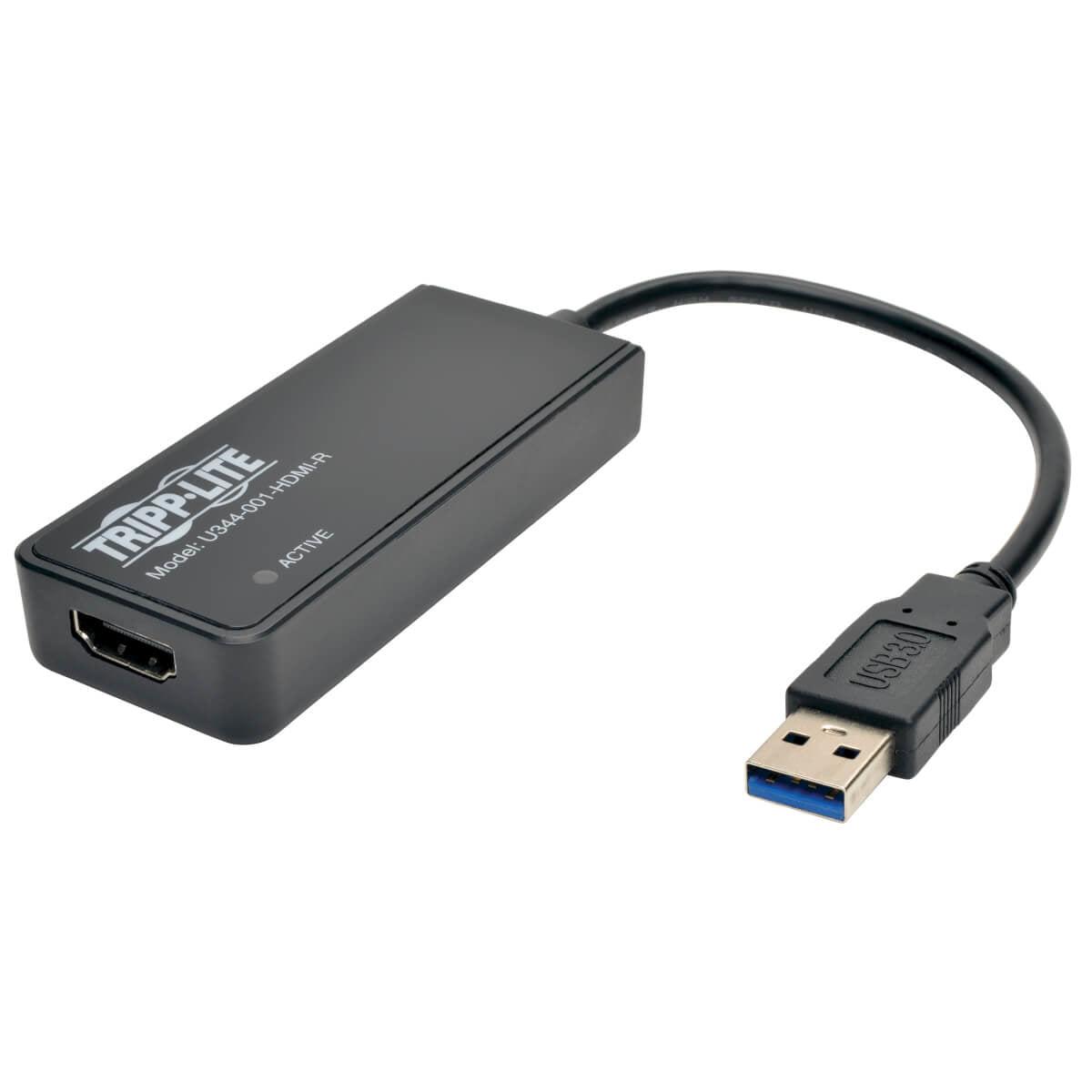 Tripp Lite U344-001-Hdmi-R Usb 3.0 Superspeed To Hdmi Dual Monitor External Video Graphics Card Adapter, 512 Mb Sdram - 2048X1152,1080P