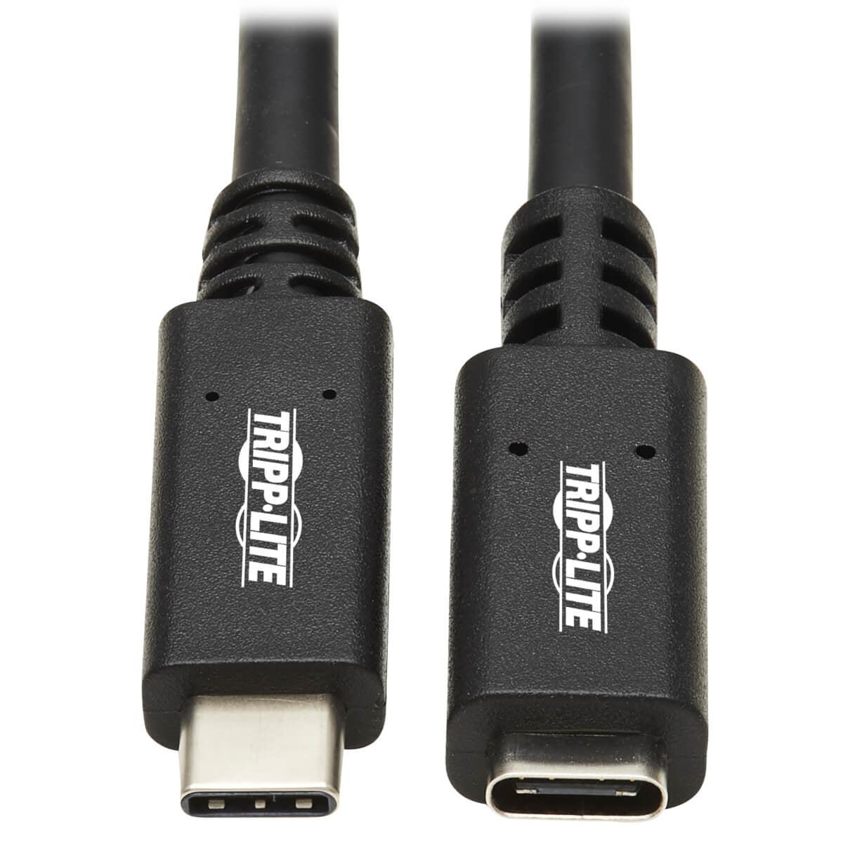 Tripp Lite U421-006 Usb-C Extension Cable (M/F) - Usb 3.2 Gen 1, Thunderbolt 3, 60W Pd Charging, Black, 6 Ft. (1.8 M)