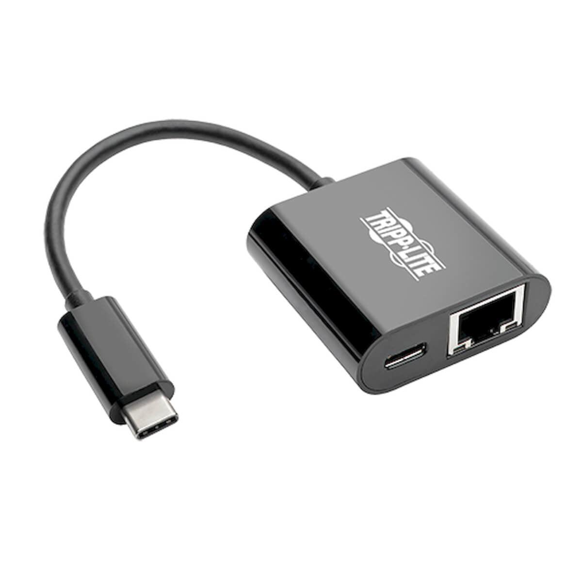 Tripp Lite U436-06N-Gb-C Usb-C To Gigabit Network Adapter With Usb-C Pd Charging - Thunderbolt 3, Black