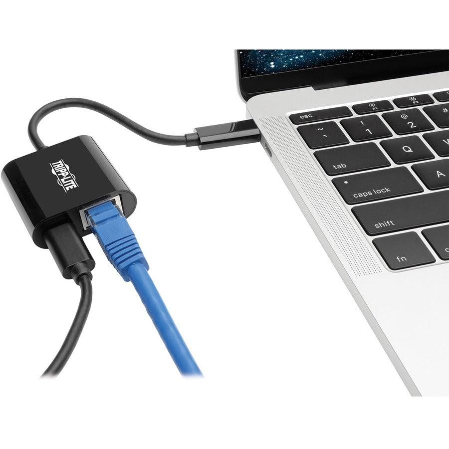 Tripp Lite U436-06N-Gb-C Usb-C To Gigabit Network Adapter With Usb-C Pd Charging - Thunderbolt 3, Black