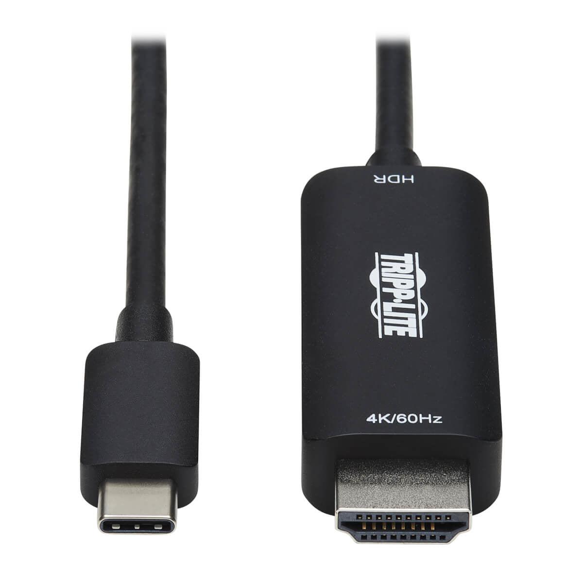 Tripp Lite U444-003-Hdr2Be Usb-C To Hdmi Active Adapter Cable (M/M), 4K 60 Hz, Hdr, Hdcp 2.2, Dp 1.2 Alt Mode, Black, 3 Ft. (0.9 M)