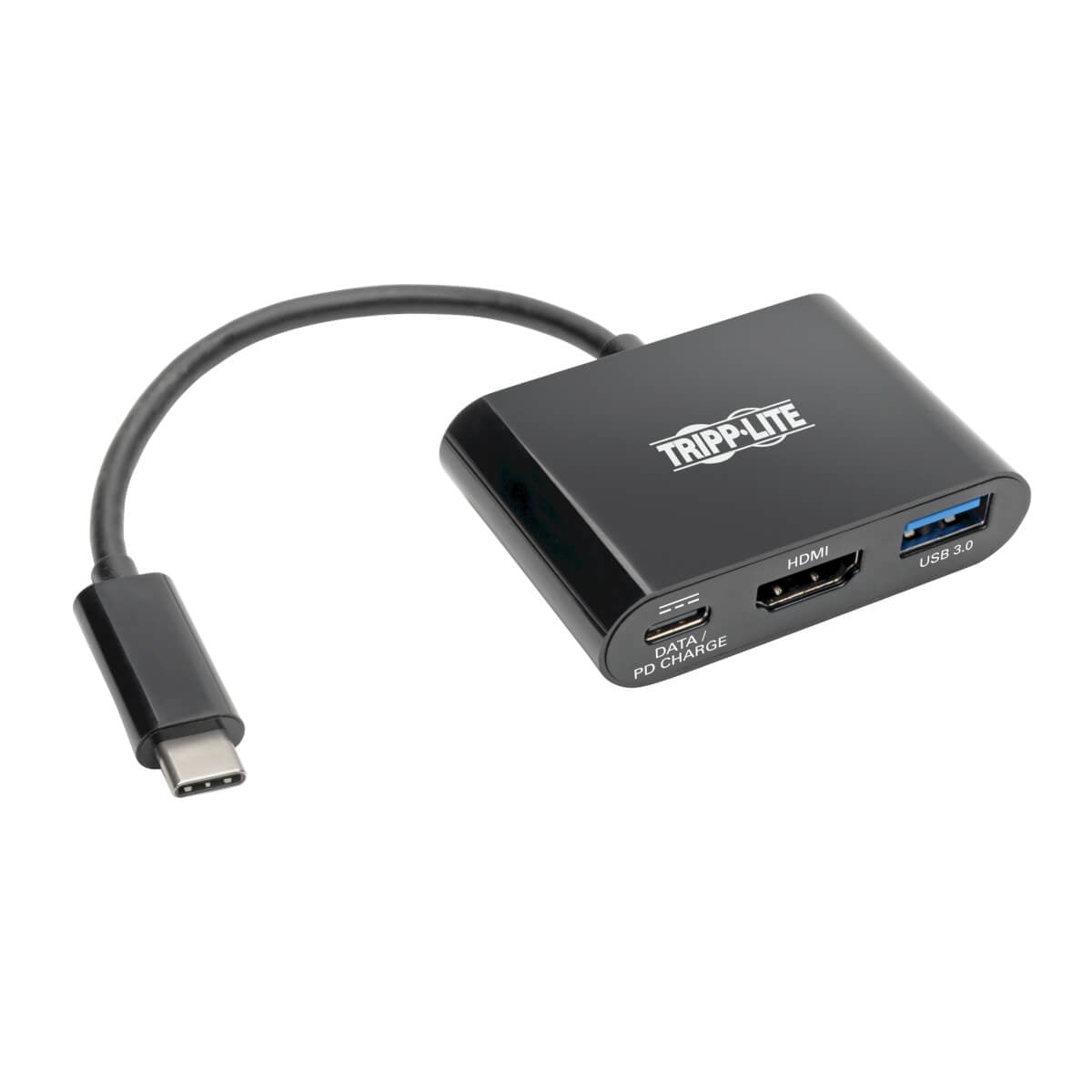 Tripp Lite U444-06N-H4Ub-C Usb-C To Hdmi 4K Adapter With Usb-A Port And Pd Charging, Hdcp, Black