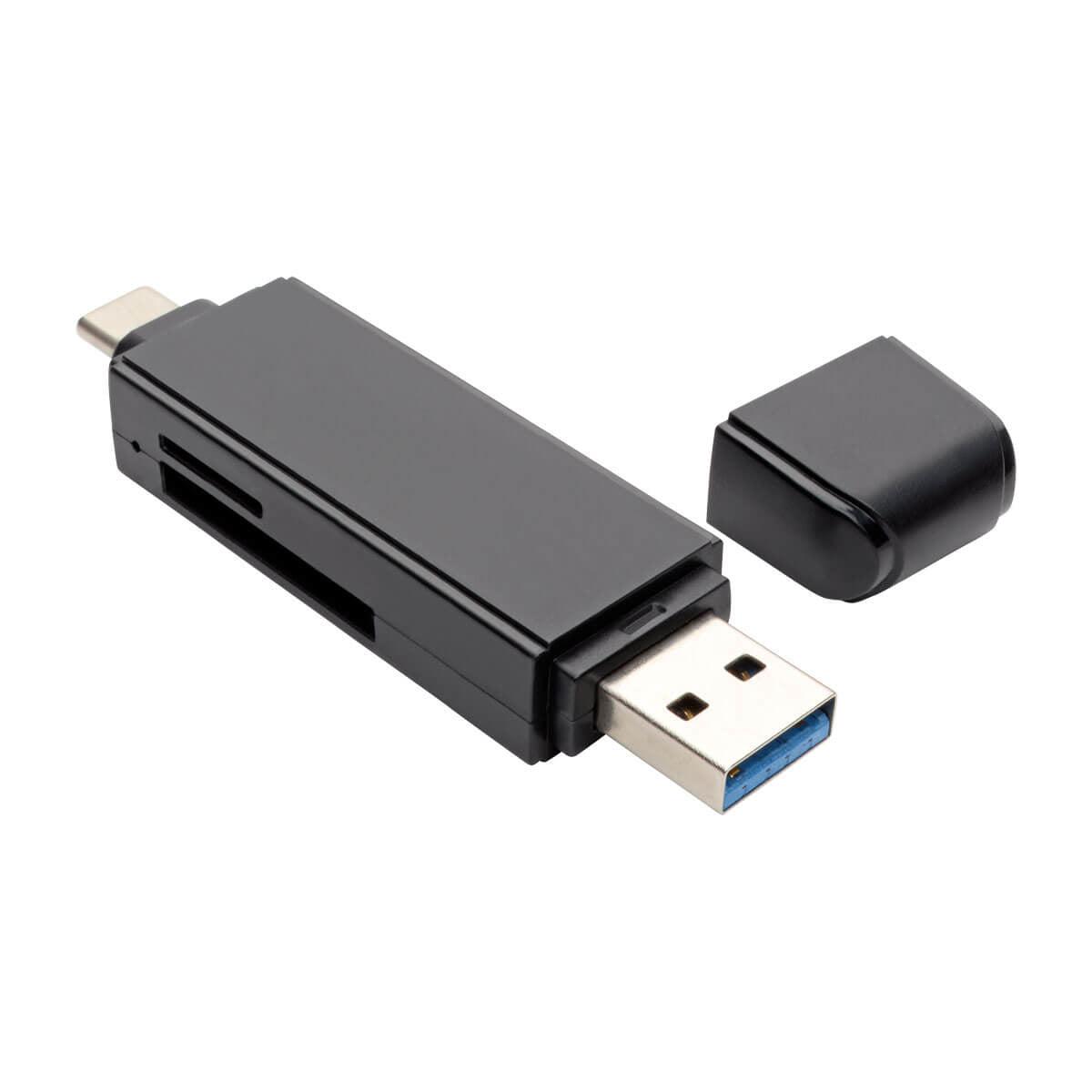 Tripp Lite U452-000-Sd-A Usb-C Memory Card Reader, 2-In-1 Usb-A/Usb-C, Usb 3.1 Gen 1