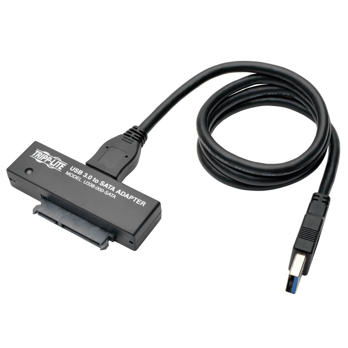Tripp Lite Usb 3.0 Superspeed To Sata Iii Adapter For 2.5In Or 3.5In Sata Hard Drives