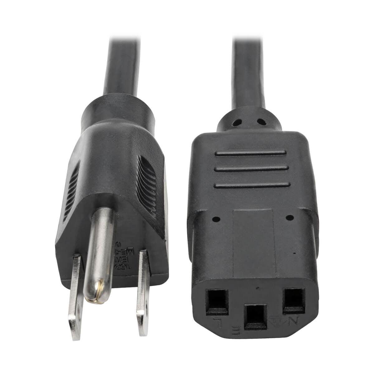 Tripp Lite Universal Computer Power Cord Lead Cable, 10A, 18Awg (Nema 5-15P To Iec-320-C13), 1.83 M (6-Ft.)