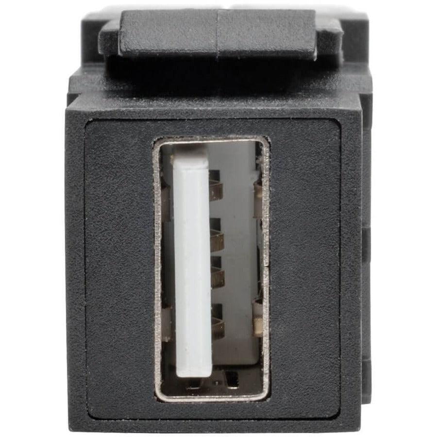 Tripp Lite Usb 2.0 All-In-One Keystone/Panel Mount Angled Coupler (F/F), Black