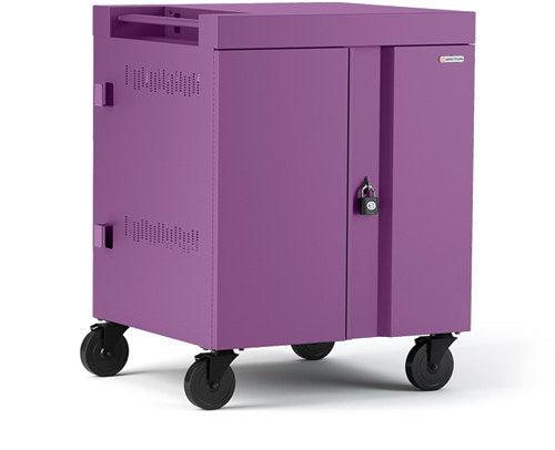 USB-C Charging Cart 36 Devices Pre-Wired CUBE - Mobile Classroom Technology Storage | TecISoft TVC36USBC-ORC