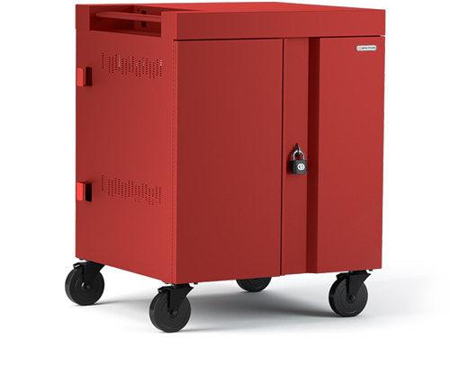 USB-C Charging Cart - Bretford CUBE Cart Pre-Wired 36 Devices TVC36USBC | Bretford TVC36USBC-RED