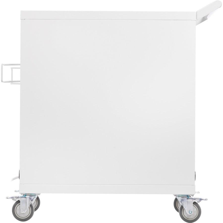 UV Charging Cart Hospital-Grade 32 USB Ports - Antimicrobial Tablet Storage Cart | TecISoft CSC32USBWHG