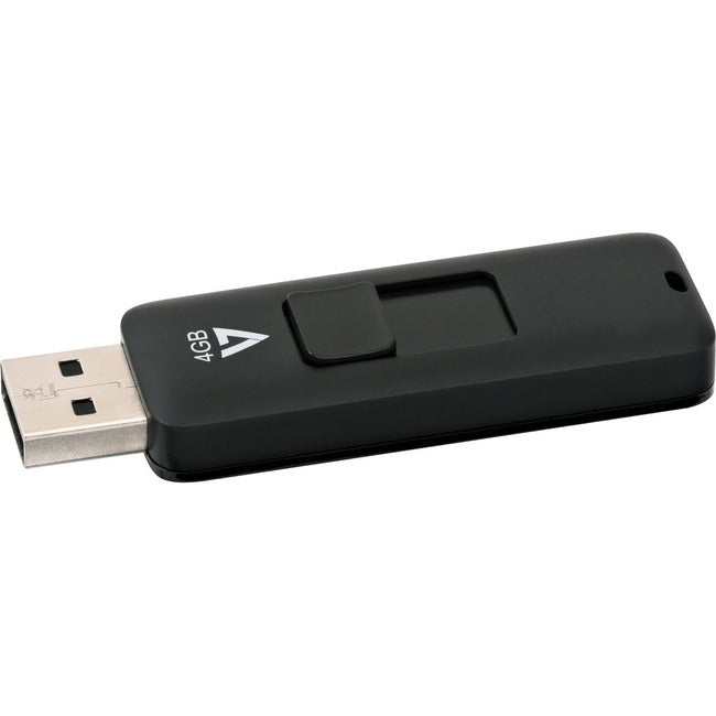 V7 4GB USB 2.0 Flash Drive - With Retractable USB connector VF24GAR-3N