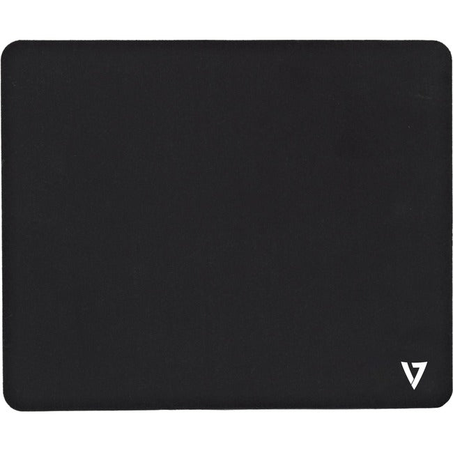 V7 Antimicrobial Mouse Pad Black, polymer treated surface, anti-slip base, anti-odor and stain MP02BLK