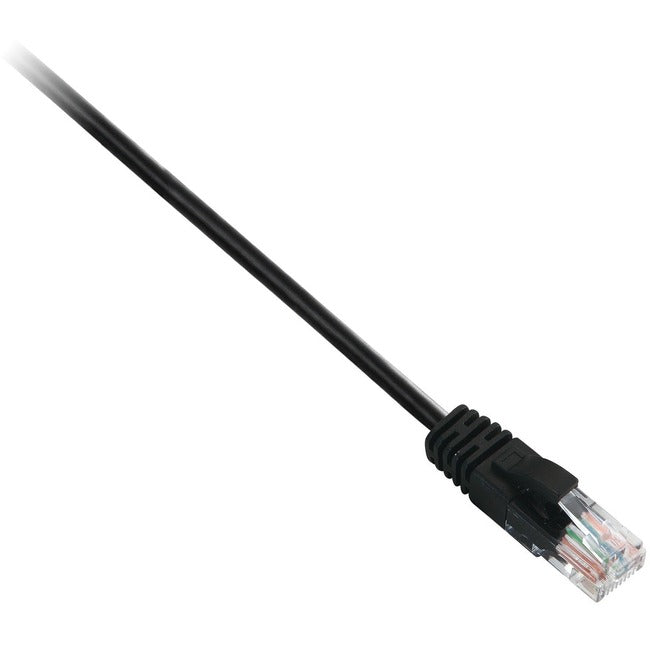 V7 Black Cat6 Unshielded (UTP) Cable RJ45 Male to RJ45 Male 0.3m 1ft CAT6UTP-01F-BLK