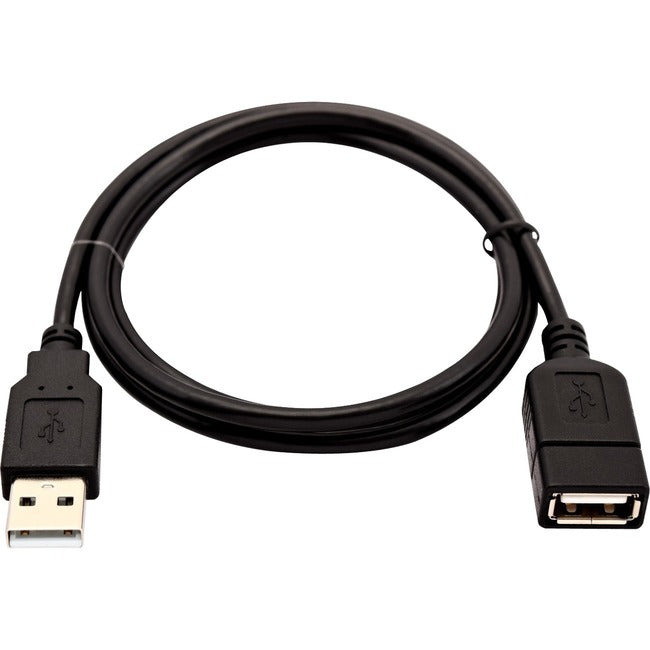V7 Black USB Cable USB 2.0 A Female to USB 2.0 A Male 1m 3.3ft V7USB2EXT-01M-1E