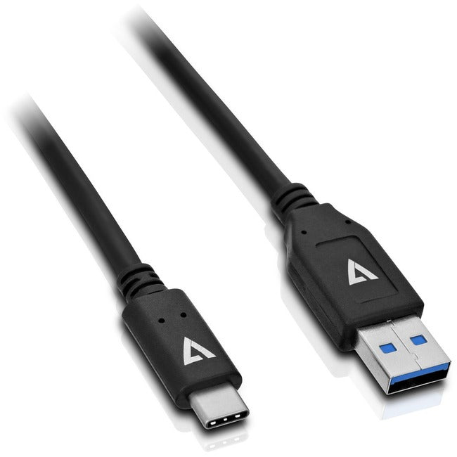 V7 Black USB Cable USB 3.1 A Male to USB-C Male 1m 3.3ft V7U3.1AC-1M-BLK-1E